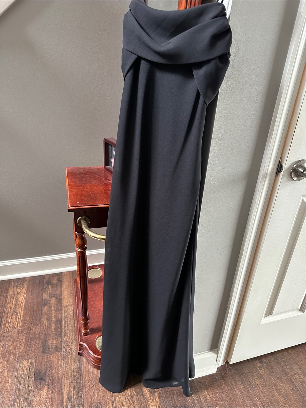 Betsy & Adam by Linda Bernell Black sleeveless spaghetti strap Maxi Dress SZ 6 - Picture 4 of 17